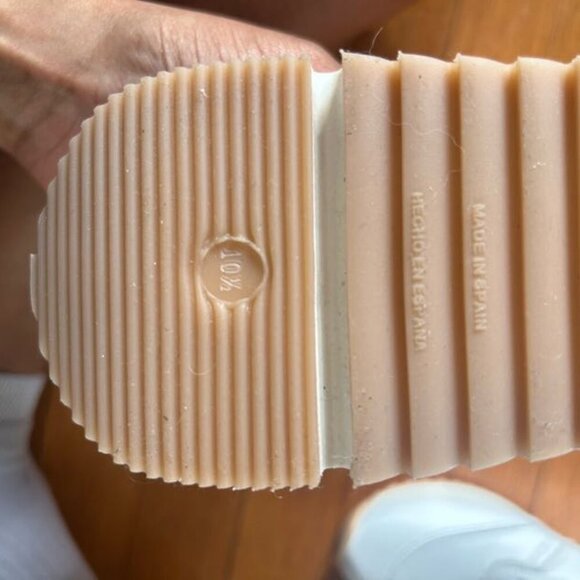 ABLE White Leather Sneaker | Women's 10.5 - Picture 3 of 4